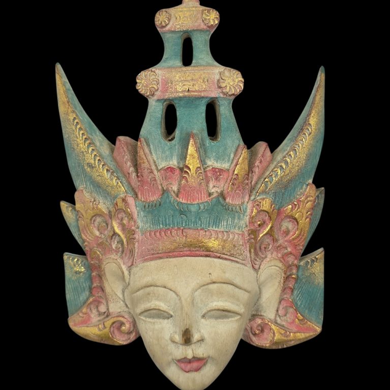 ORNAMENTAL PAINTED WOODEN CROWN