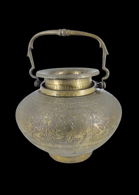 ENGRAVED BRASS WATER POT