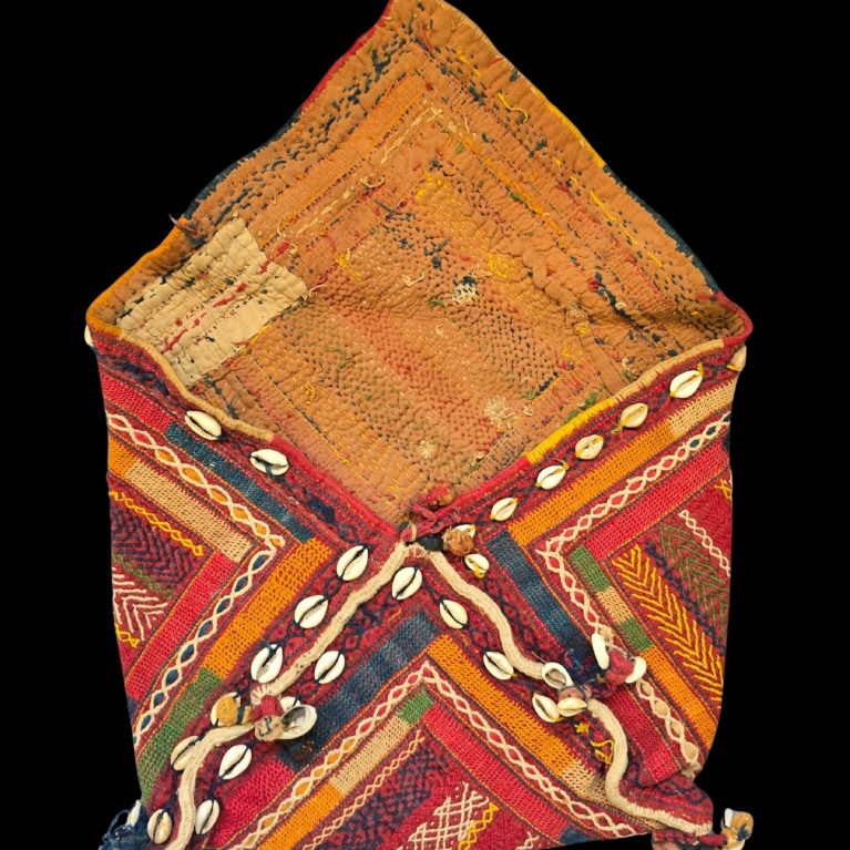 TRADITIONAL BANJARA EMBROIDERED TRIBAL BAG WITH COWRIE SHELLS