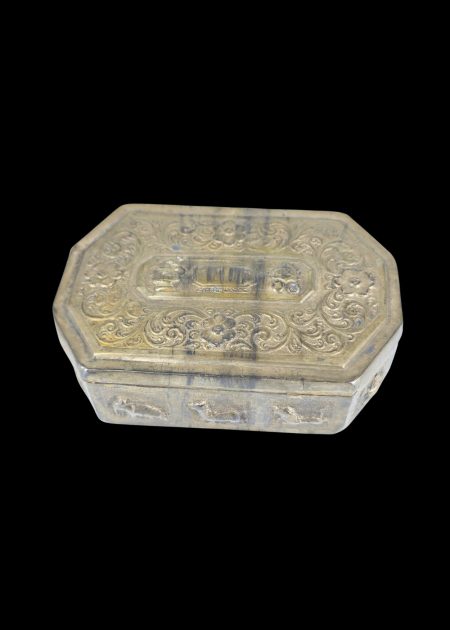 SILVER PLATED BRASS BOX (JAIN 14 DREAMS)