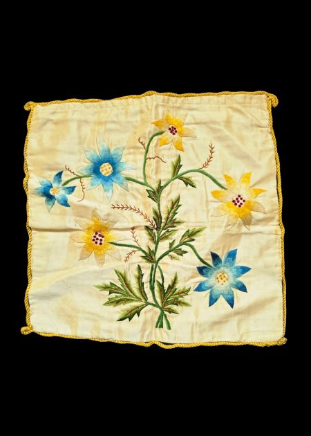 FLORAL CUSHION COVER ( PARSI EMBROIDERY )