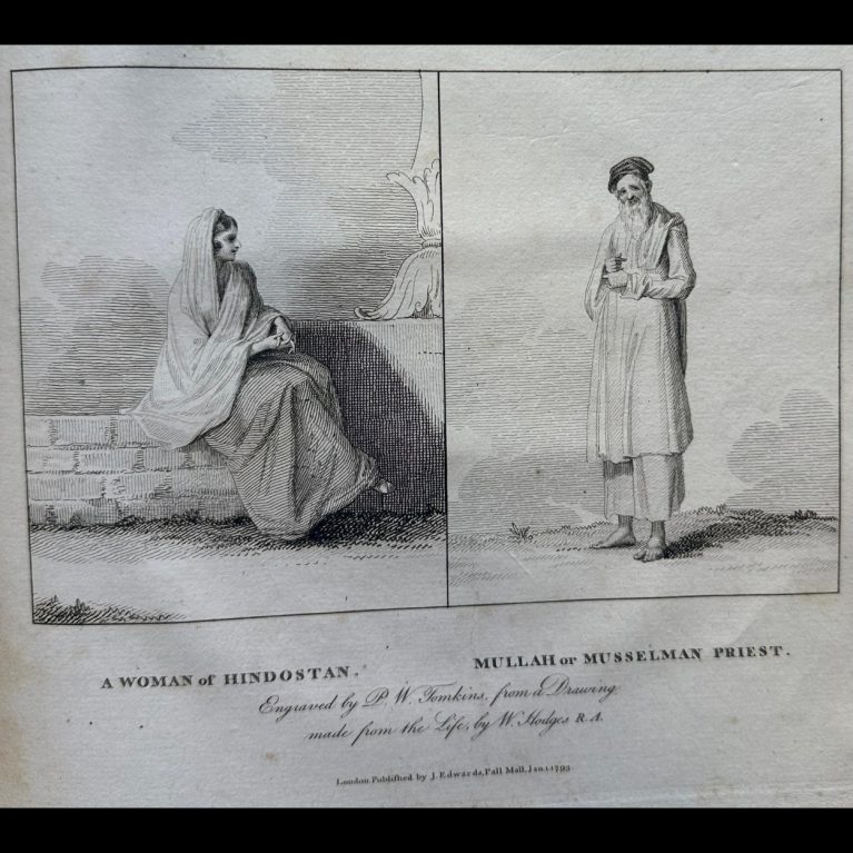 A WOMAN OF HINDOSTAN & MULLAH OR MUSSELMAN PRIEST